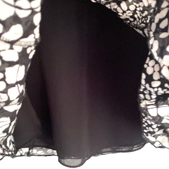 (A11) INC Nostalgia Butterfly Dot Layered Ruffle 100% Silk Mini Skirt, Size 4 - Picture 7 of 10